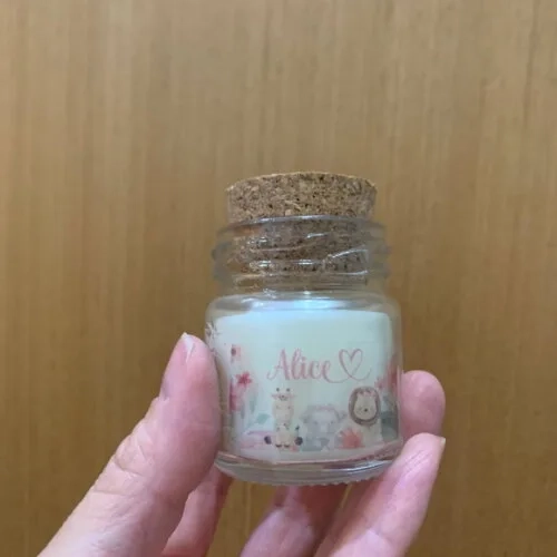 Lembrança Vela Aromática Vidro c/ Rolha Safari Rosa