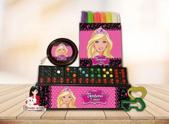 Kit Brincadeira Personalizado Barbie Nova