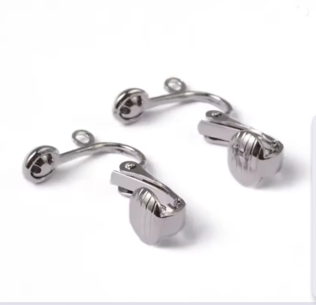 Base Brinco Pressão Dourado ou prateado com 1 saída ( 5 pares)