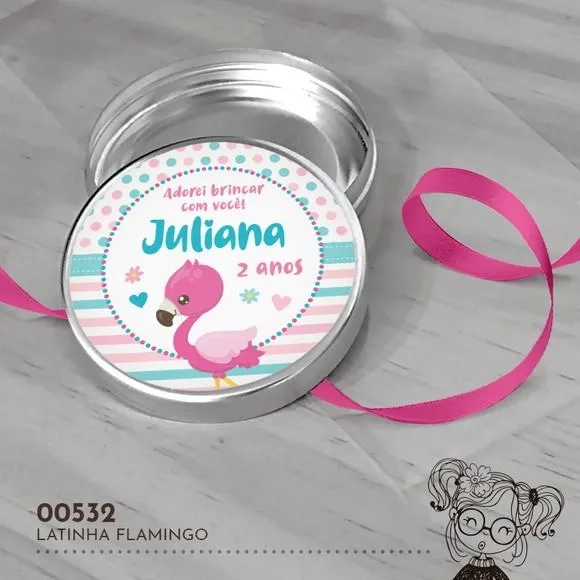 Latinha Adesivada Flamingo - 00532