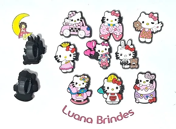 Adaptador P/tênis Hello Kitty Pacote com 9 Unidades