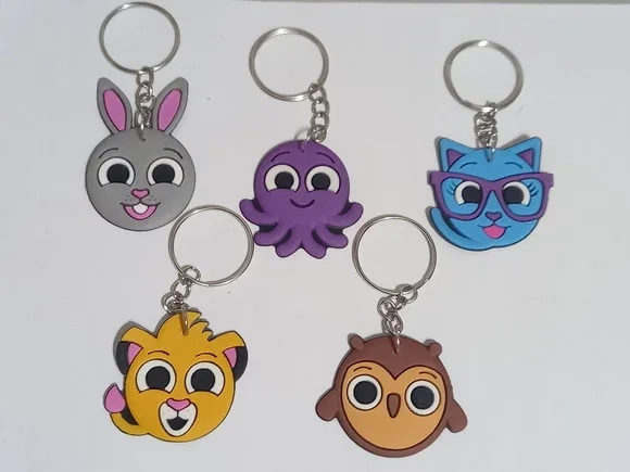 Chaveiro Bolo Fofo Emborrachado - 5 Peças