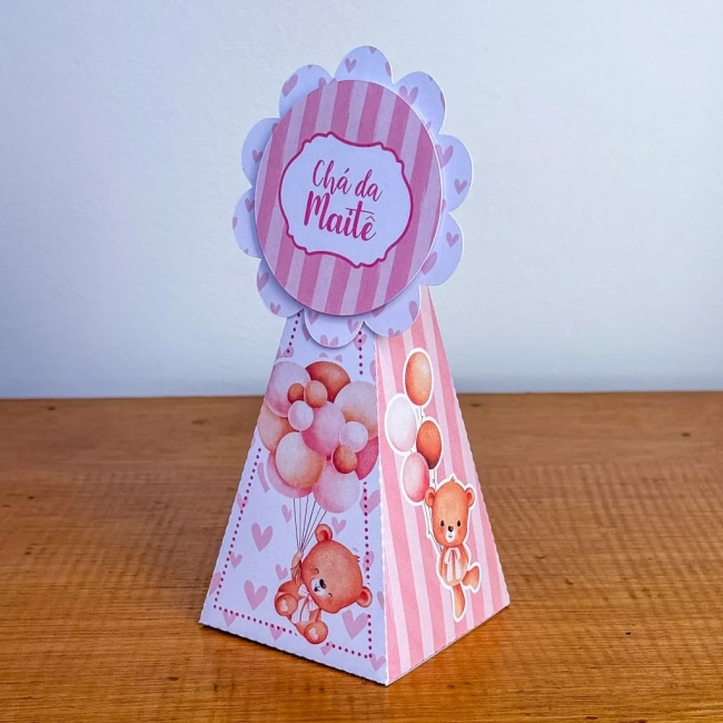PEGUE E MONTE - Kit Festa URSINHO ROSA - Decoração de Festa | Lembrancinhas | Aniversário | Personalizados