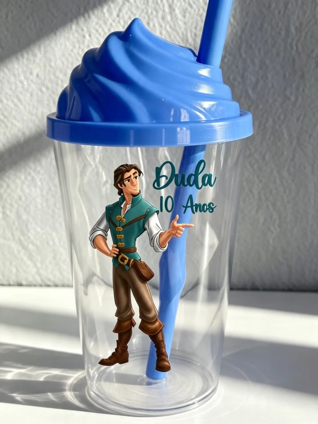 Copo Tampa Chantilly Personalizado José da Rapunzel