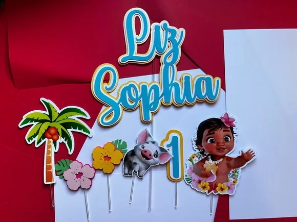 Arquivo Digital - Topo de Bolo Moana Baby