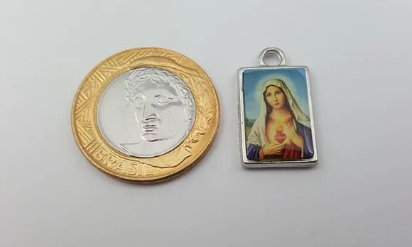 Medalha do Im Coração de Maria e Nsa. Auxiliadora - Com 8 pç