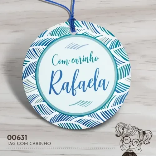 Tag Redonda com Carinho - 00631