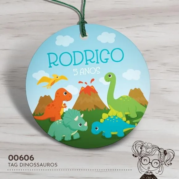 Tag Redonda Dinossauros - 00606