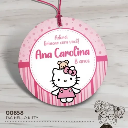 Tag Redonda Hello Kitty - 00858