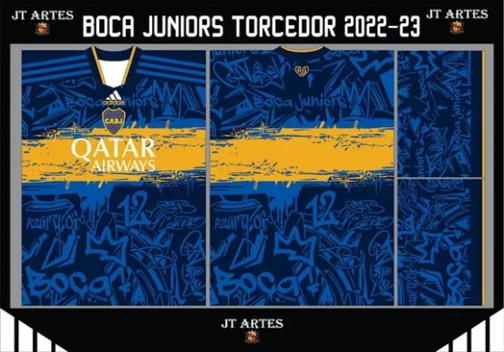 Vetor Camisa do boca juniors 2022