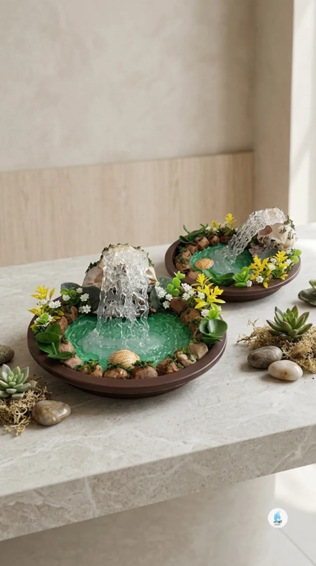 Fonte Artesanal Artificial para Decoração - Não Uso de Água
