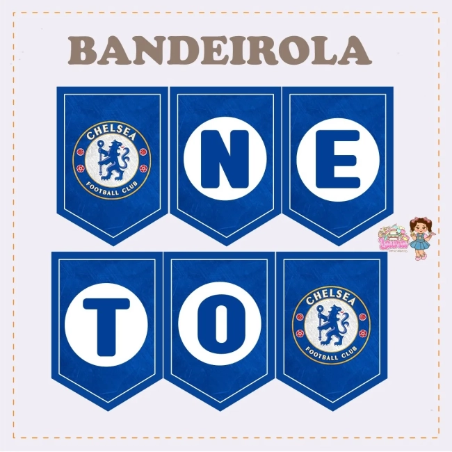 Kit Festa Só Um Bolinho CHELSEA - Decoração de Festa