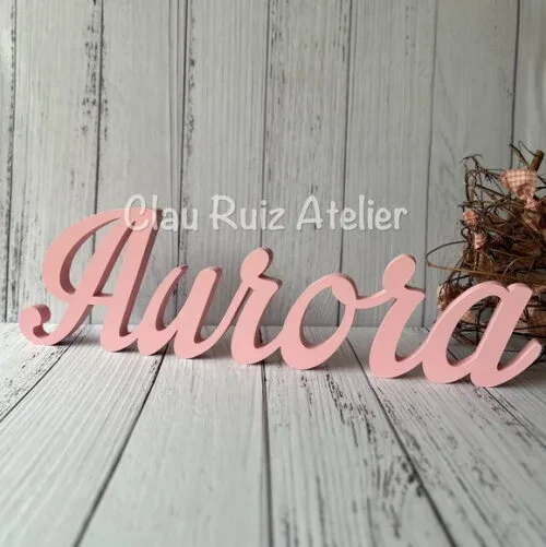 Nomes de mdf Linha Cursiva- Decoração Bebê