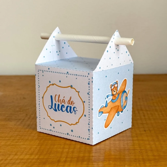PEGUE E MONTE - Kit Festa CHA DE BEBE URSINHO AZUL - Decoração de Festa | Lembrancinhas | Aniversário | Personalizados