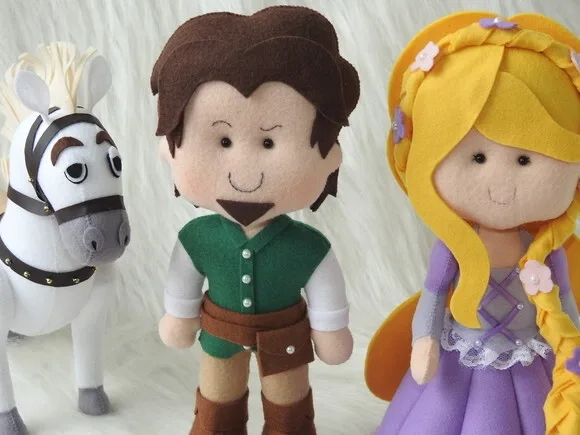 Kit Rapunzel em Feltro do Filme Enrolados