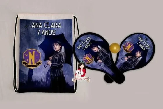 Mochila Ping Pong Personalizada Tema Wandinha