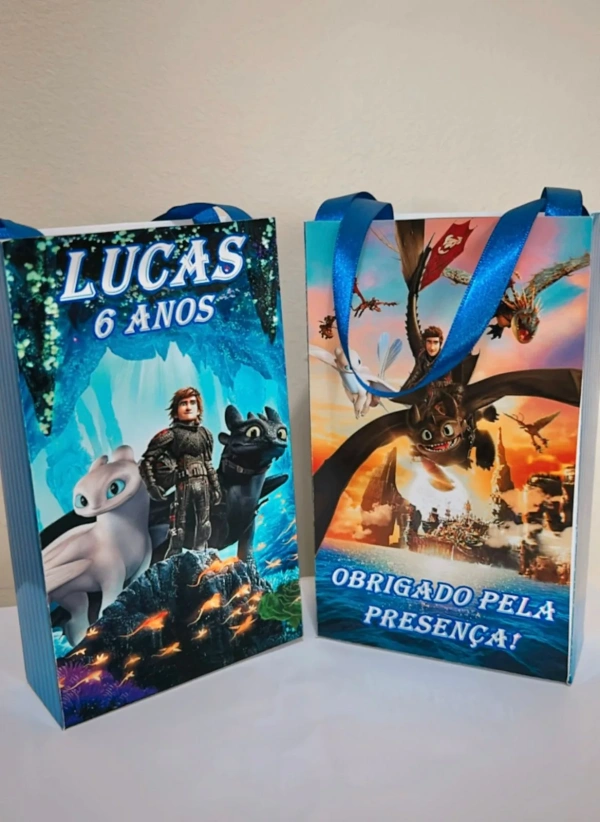 Sacolinhas Personalizada Como treinar Seu Dragão Lembrancinhas Para Aniversário