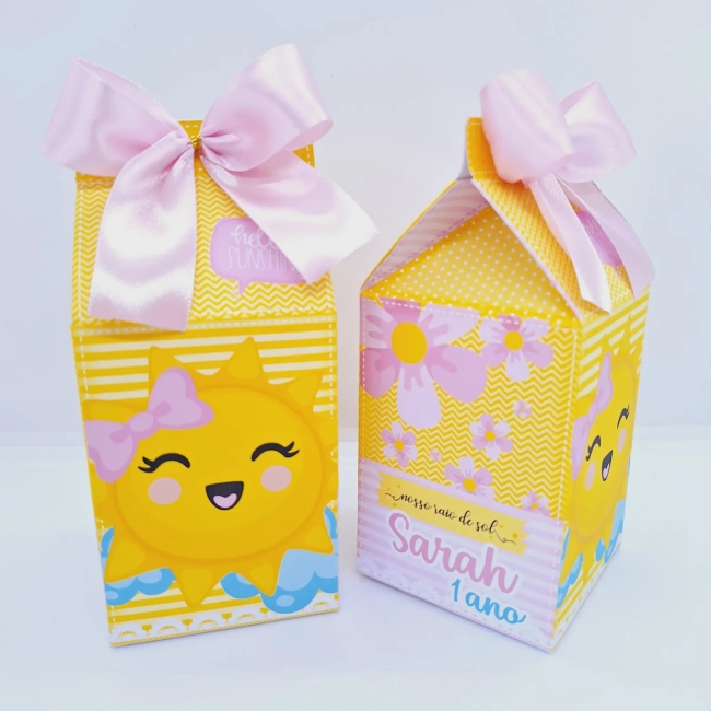 PEGUE E MONTE - Kit Festa MEU RAIO DE SOL - Decoração de Festa - Caixinhas Personalizadas