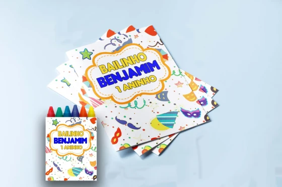 Revista para colorir com Giz de cera Personalizado