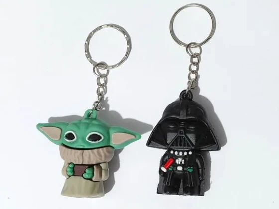 Chaveiro Darth Vader e Yoda Star Wars Pacotes com 2 Unidades