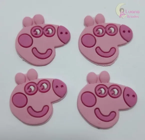 Aplique Personagem Animado de borracha - pct c/7 unidades