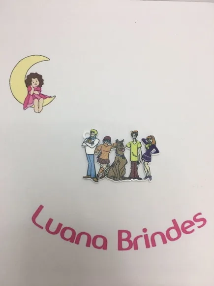 Pingente Clube Scoob Doo de Acrílico Uv Pct 3 Unid