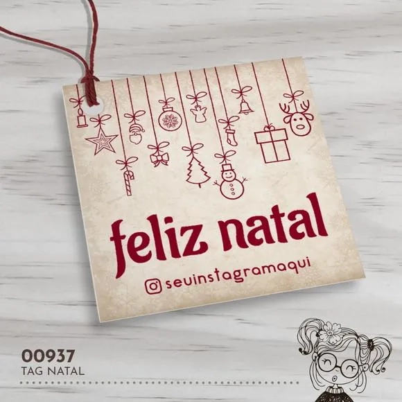 Tag Quadrada Natal - 00937