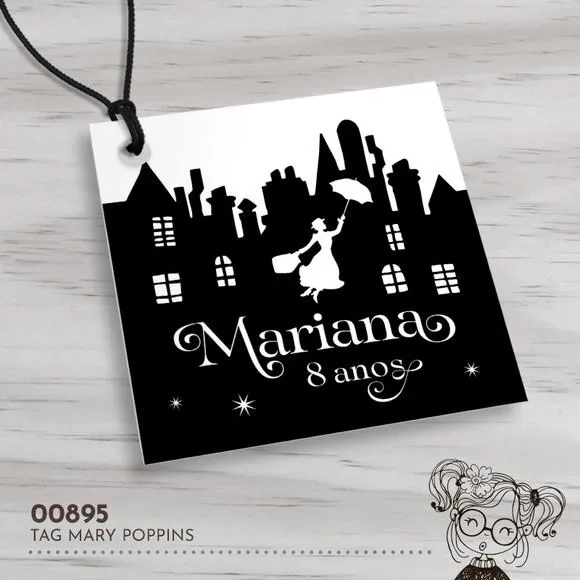 Tag Quadrada Mary Poppins - 00895