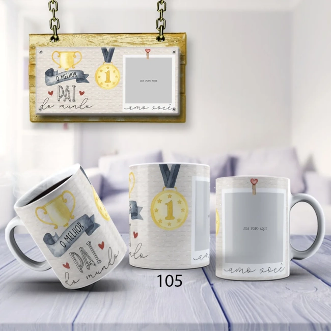 Caneca de Porcelana  Personalizada dia dos Pais-Presente Exlusivo