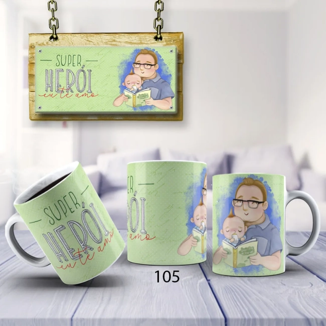 Caneca de Porcelana  Personalizada dia dos Pais-Presente Exlusivo