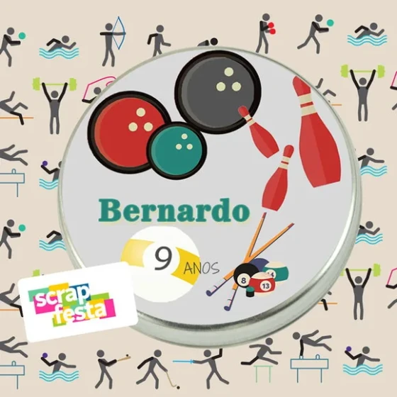 Latinhas Personalizadas Boliche e Sinuca