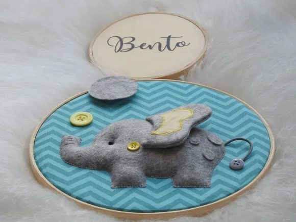 Porta Maternidade Bastidor Elefante