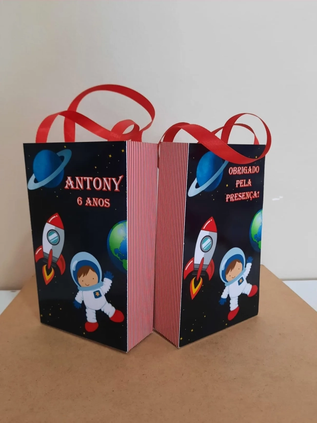 Sacolinhas Personalizadas Astronauta para Lembrancinhas