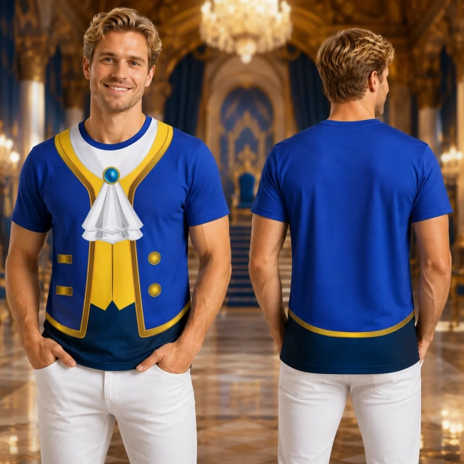 Camiseta Adulto Fantasia Príncipe Encantado | Camiseta Temática Real