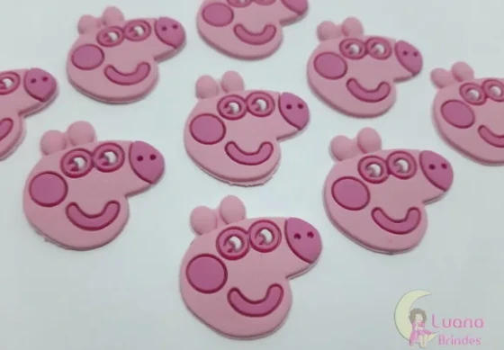 Aplique Personagem Animado de borracha - pct c/7 unidades