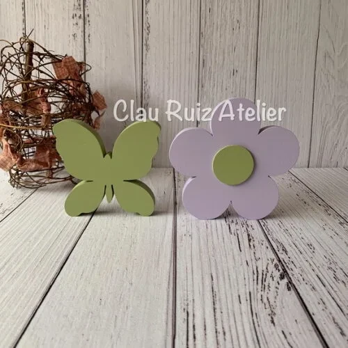 Flor e Borboleta - Decoração Bebê- Bosque Encantado