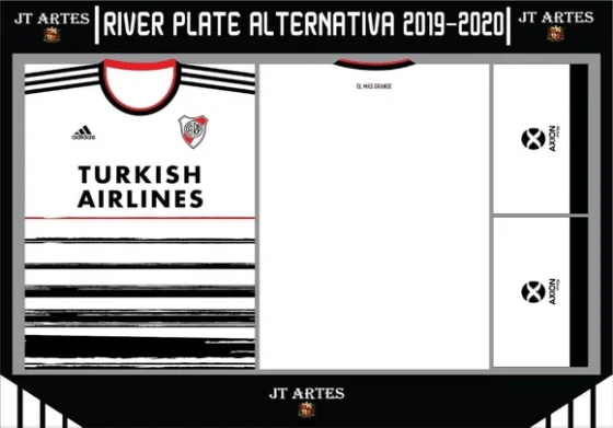 Vetor da Camisa River Plate Alternativa 2019-2020