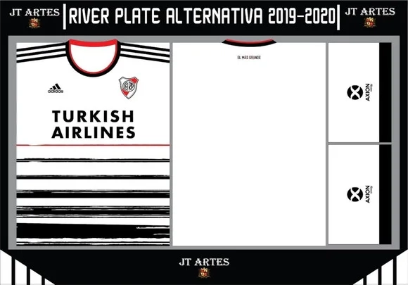 Vetor da Camisa River Plate Alternativa 2019-2020