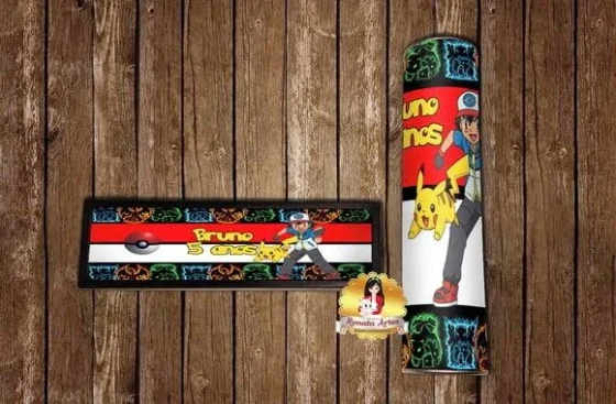 Kit Dominó e Pega Varetas Pokemon