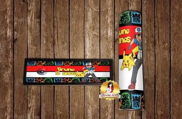 Kit Dominó e Pega Varetas Pokemon