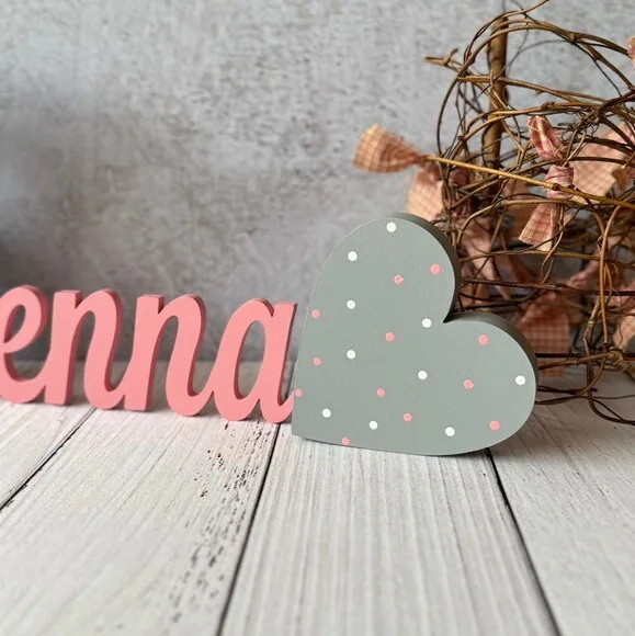 Jardim Encantado Nome + Coração-decoração Bebê
