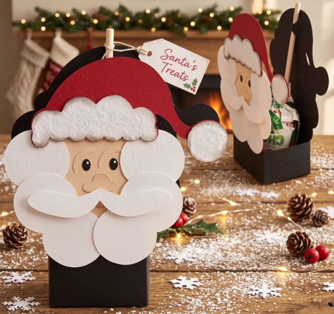 Kit Caixas Papai Noel - Arquivo de Corte