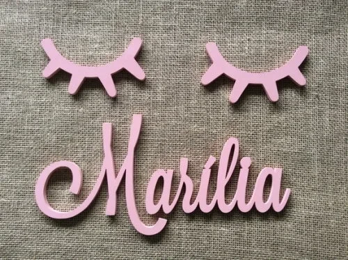 Letras Decorativas Nome De Parede + Sleepy Eyes
