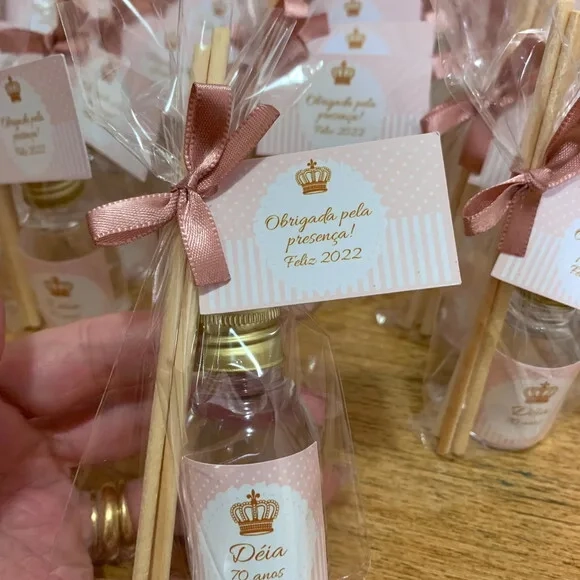 Lembrança Aniversário Aromatizador Coroa dourada Rosê