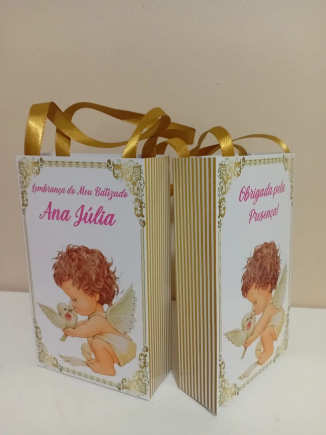 Sacolinhas Personalizadas Batizado para Lembrancinhas