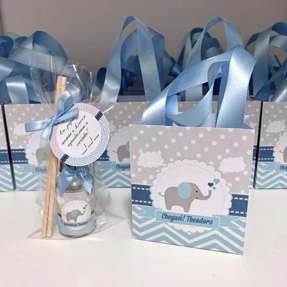 Kit Sacolinha Personalizada + Aromatizador Elefantinho