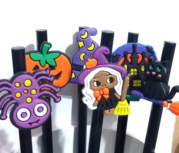 Lápis C/ponteira Halloween Emborrachado - 6 Peças