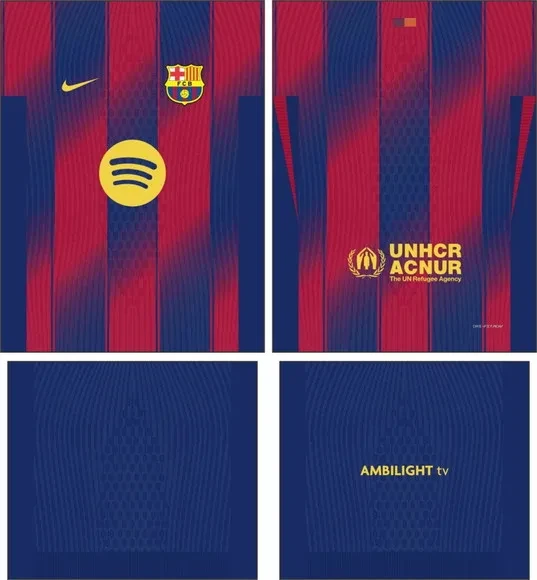 Arte Vetor Camisa Barcelona Local 2025-2026