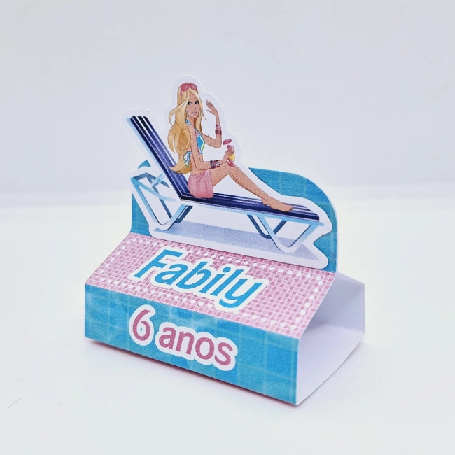PEGUE E MONTE - Kit Festa POOL PARTY DA BARBIE - Decoração de Festa - Caixinhas Personalizadas