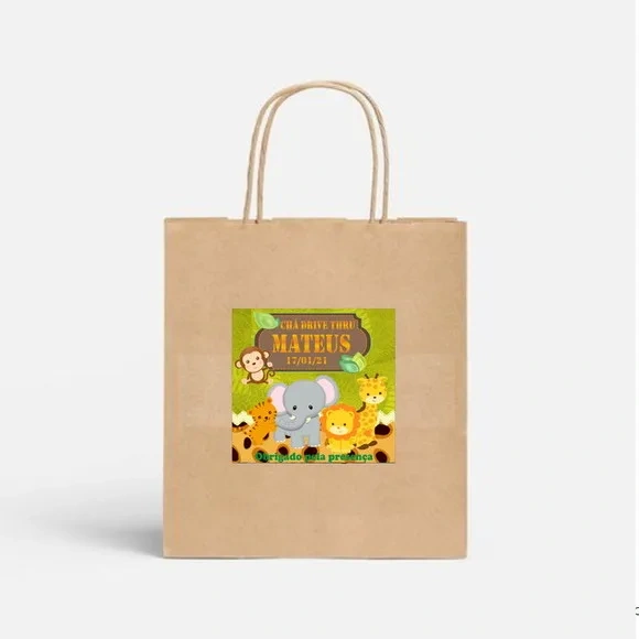 Adesivo para Sacola Personalizada 10 x 10